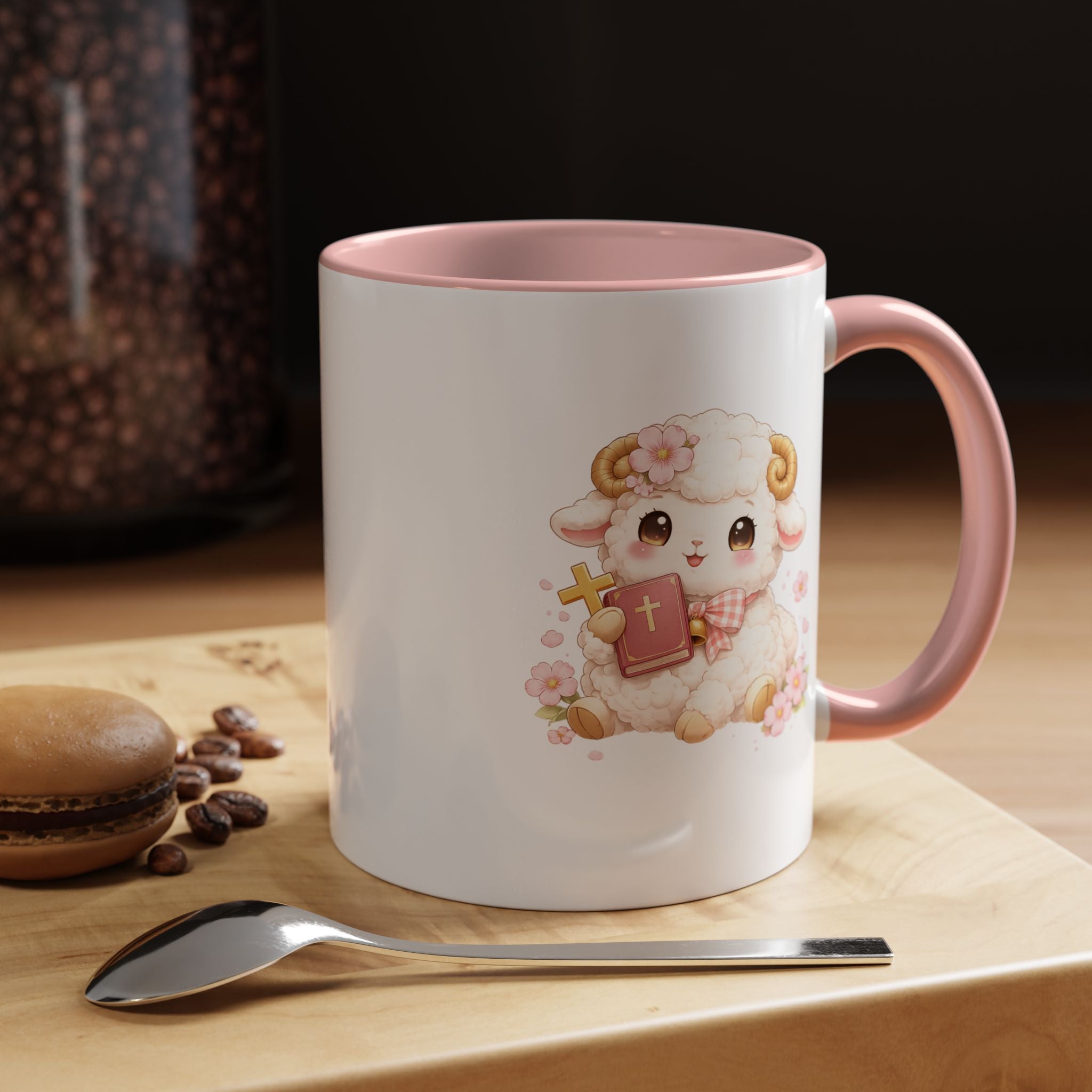 Cute Lamb with Bible Mug | Accent Coffee Mug